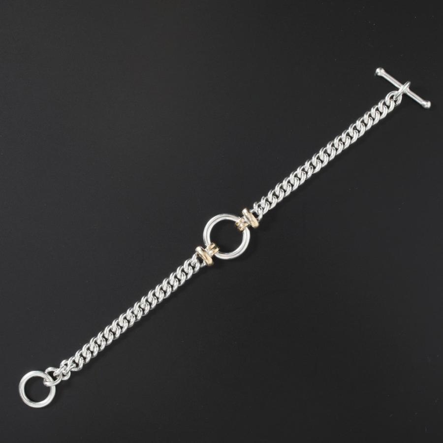 INTERIM インテリム タスコ シルバー ブラス サークル チェーン ブレスレット TAXCO SILVER and BRASS CIRCLE BRACELET シルバー_2
