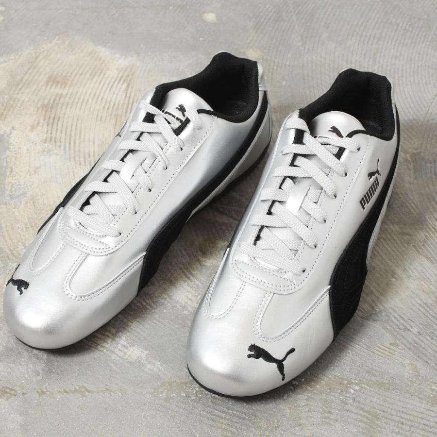 PUMAスピードキャット ブラック/シルバー スニーカー PUMA SPEEDCAT METALLIC PUMA SILVER-PUMA BLACK（プーマ