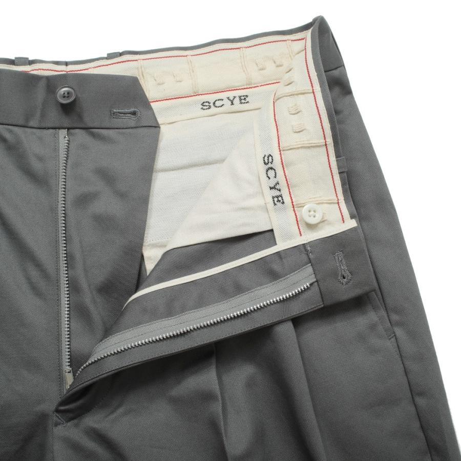 Scye（サイ） SCYE BASICS ベーシックス サンホアキン綿 2プリーツ