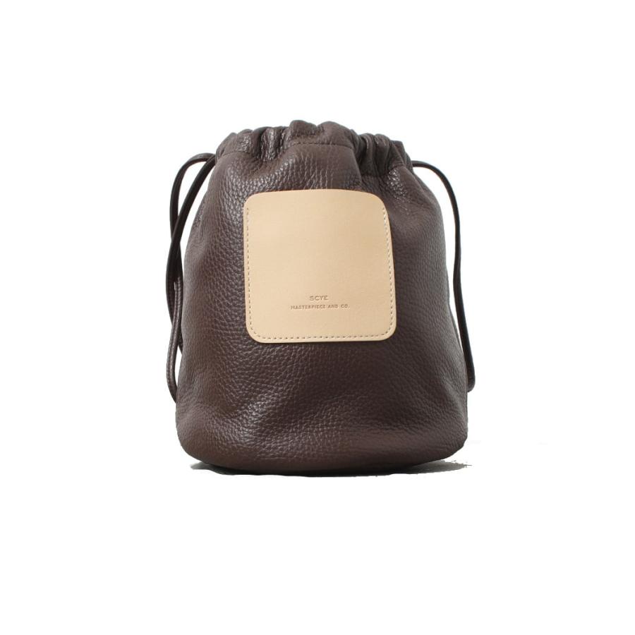 Scye（サイ） シュリンクレザードローストリングバッグ Leather 