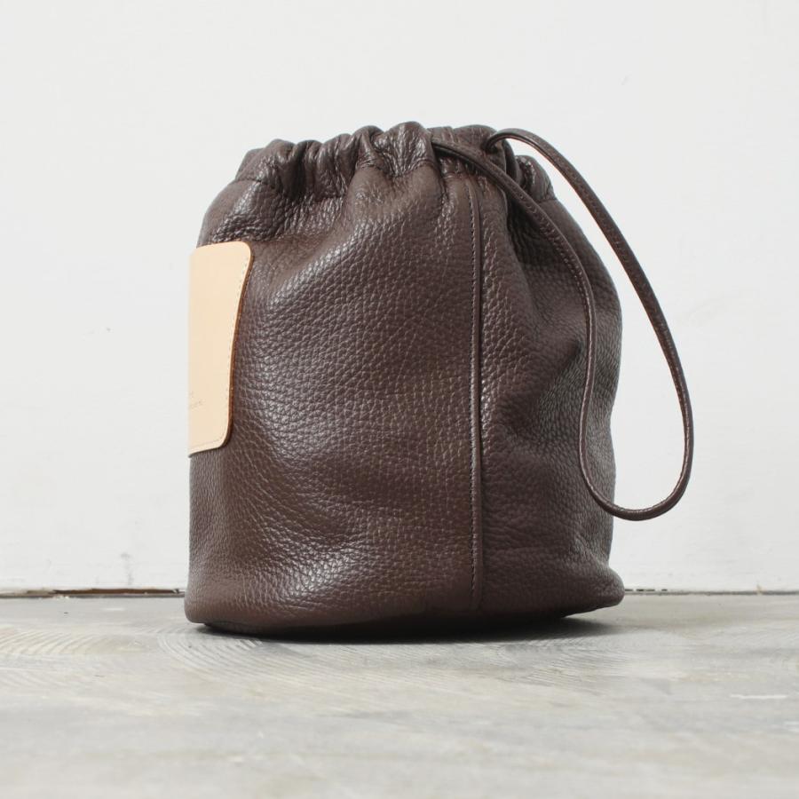 Scye（サイ） シュリンクレザードローストリングバッグ Leather 