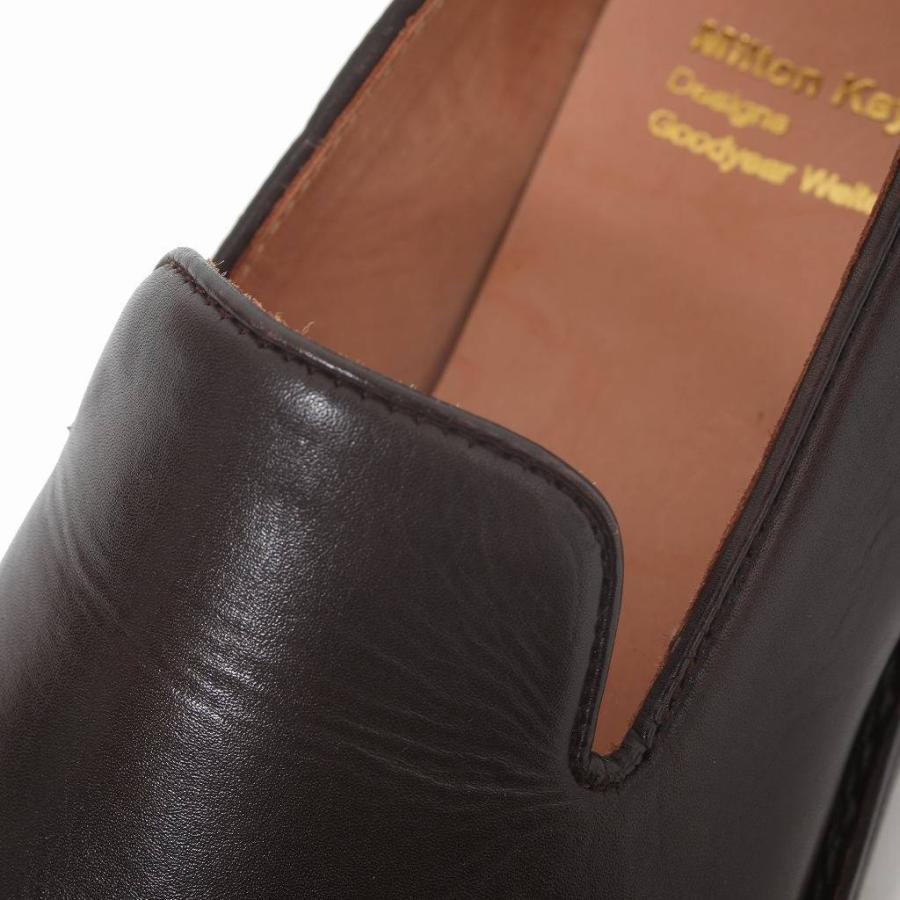 Milton Keynes ミルトンキーンズ レザーフラットシューズ Plain Toe