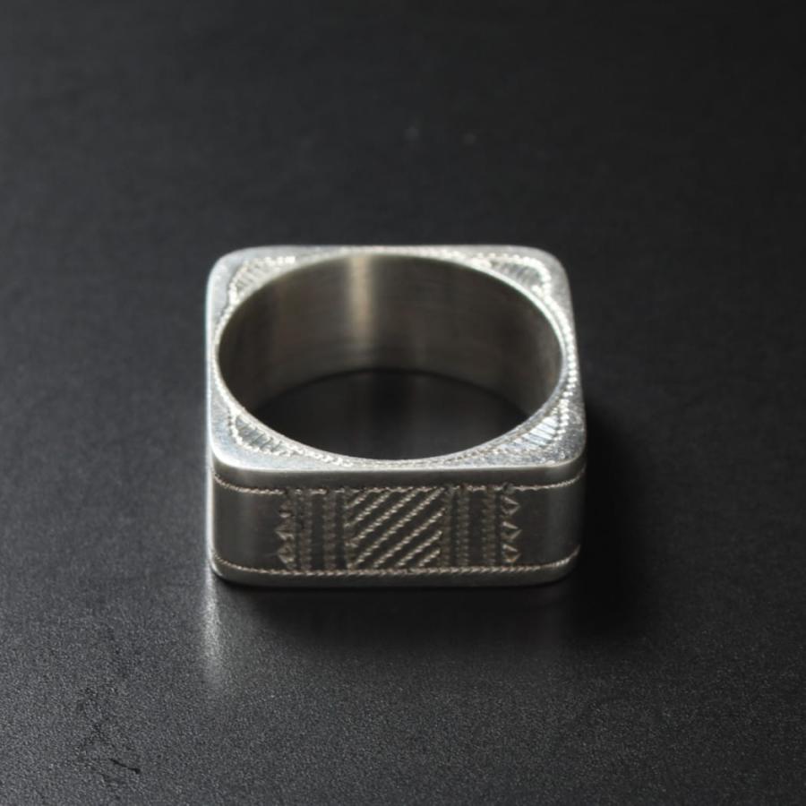 TOUAREG SILVER JEWELRY トゥアレグ シルバー ジュエリー スクエア シルバーリング シルバーの画像