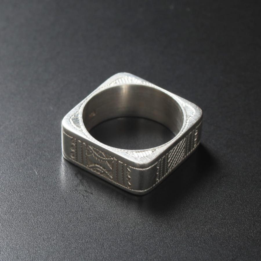 TOUAREG SILVER JEWELRY トゥアレグ シルバー ジュエリー スクエア シルバーリング シルバーの画像