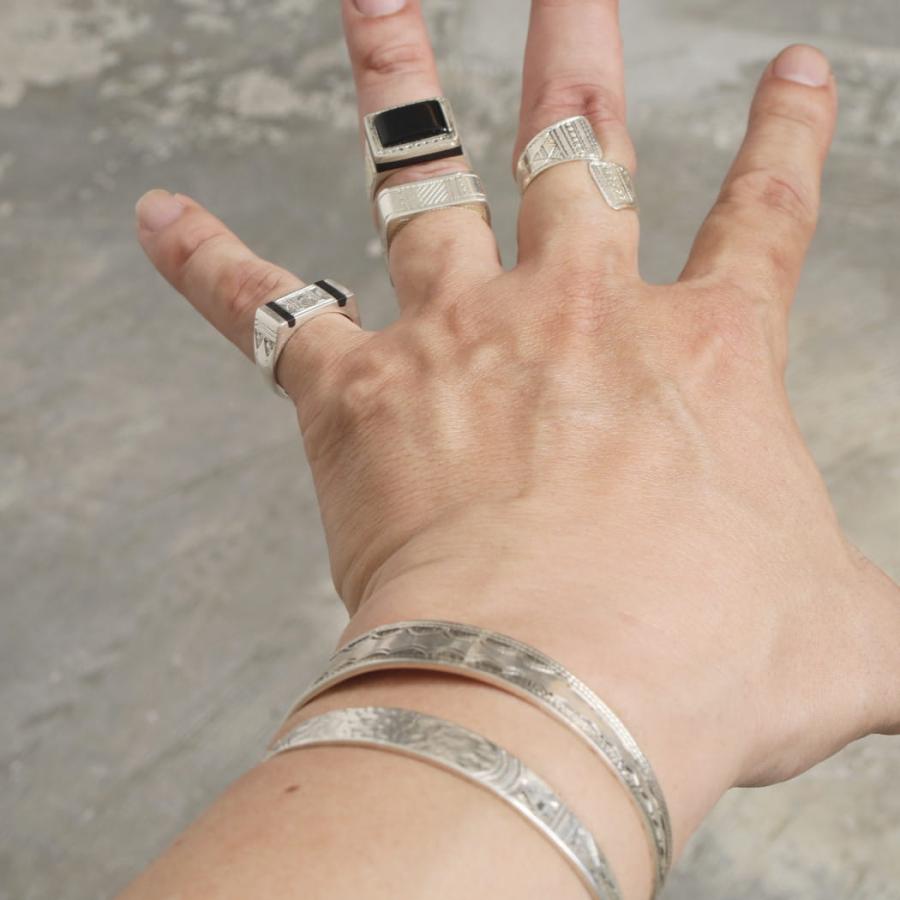 TOUAREG SILVER JEWELRY トゥアレグ シルバー ジュエリー スクエア シルバーリング シルバーの画像