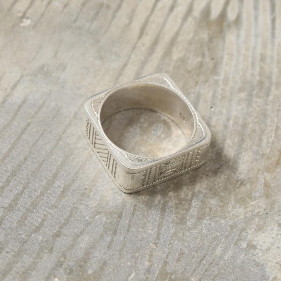 TOUAREG SILVER JEWELRY トゥアレグ シルバー ジュエリー スクエア シルバーリング シルバーの画像