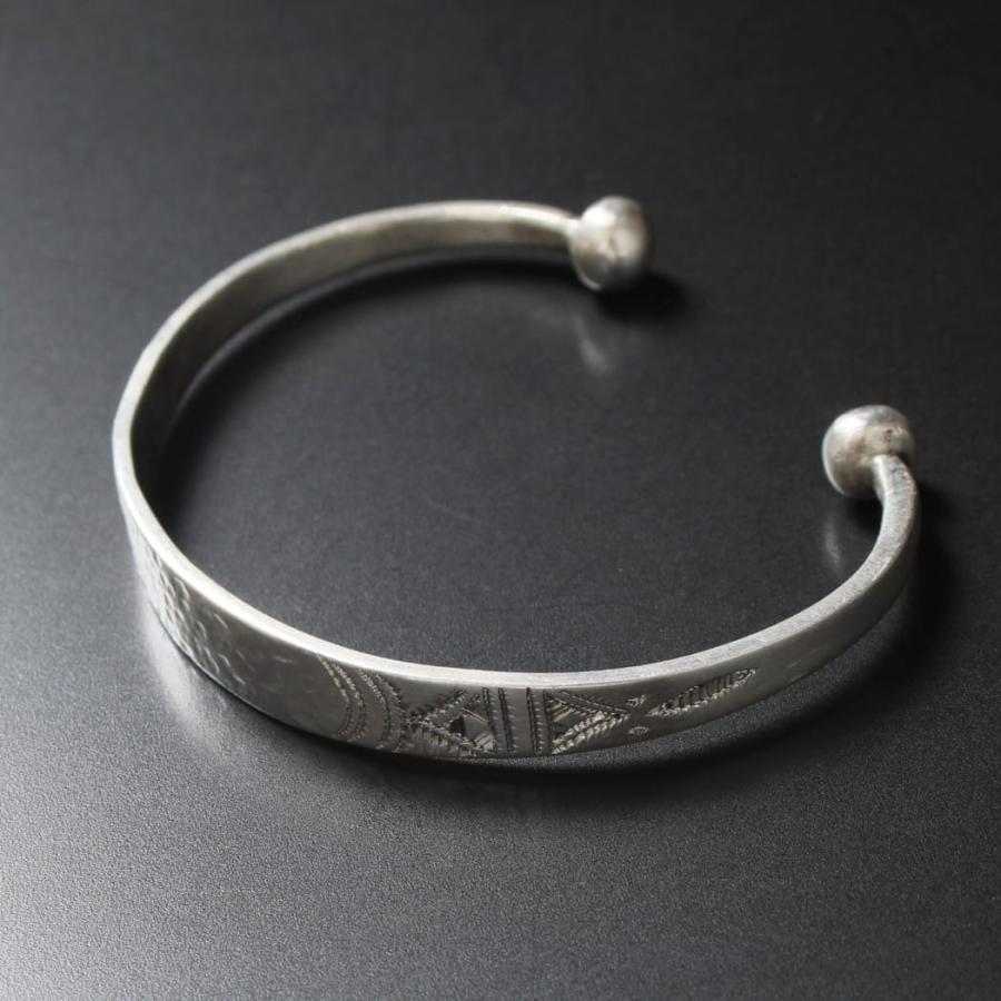 TOUAREG SILVER JEWELRY トゥアレグ シルバー ジュエリー POURE SILVER BANGLE 0.8ｃｍ幅 シルバーバングル シルバーの画像