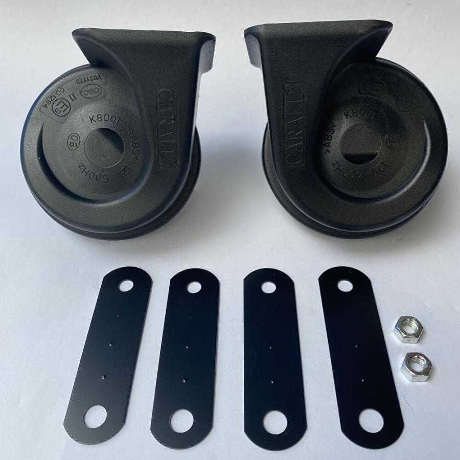 響音 コンパクトユーロホーン 車検対応/二輪車OK！ブラック ARC-104 ホーン 車 | アークヒル | 02