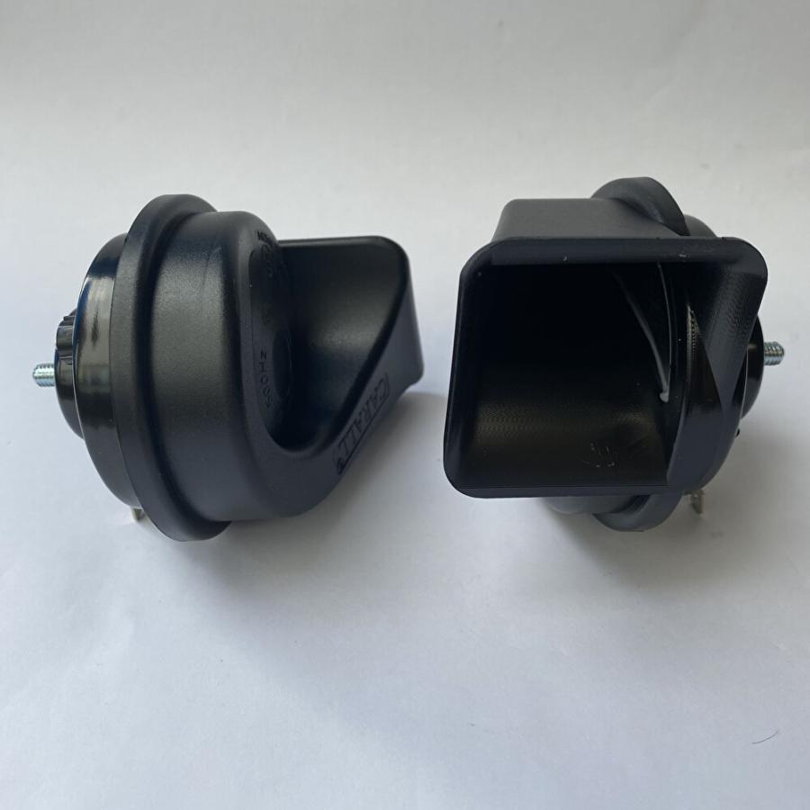 響音 コンパクトユーロホーン 車検対応/二輪車OK！ブラック ARC-104 ホーン 車 | アークヒル | 03