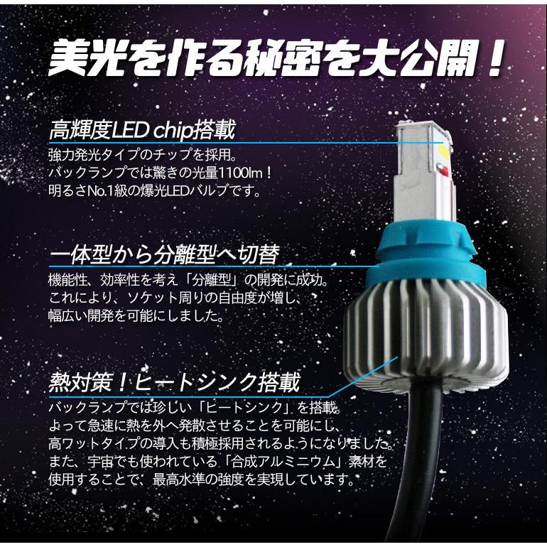 BREEZY NANIYA T16専用 爆光LED バックランプ 1100lm スーパーハイパワー 2個セット ハイブリッド車対応 D03W | アークヒル | 04