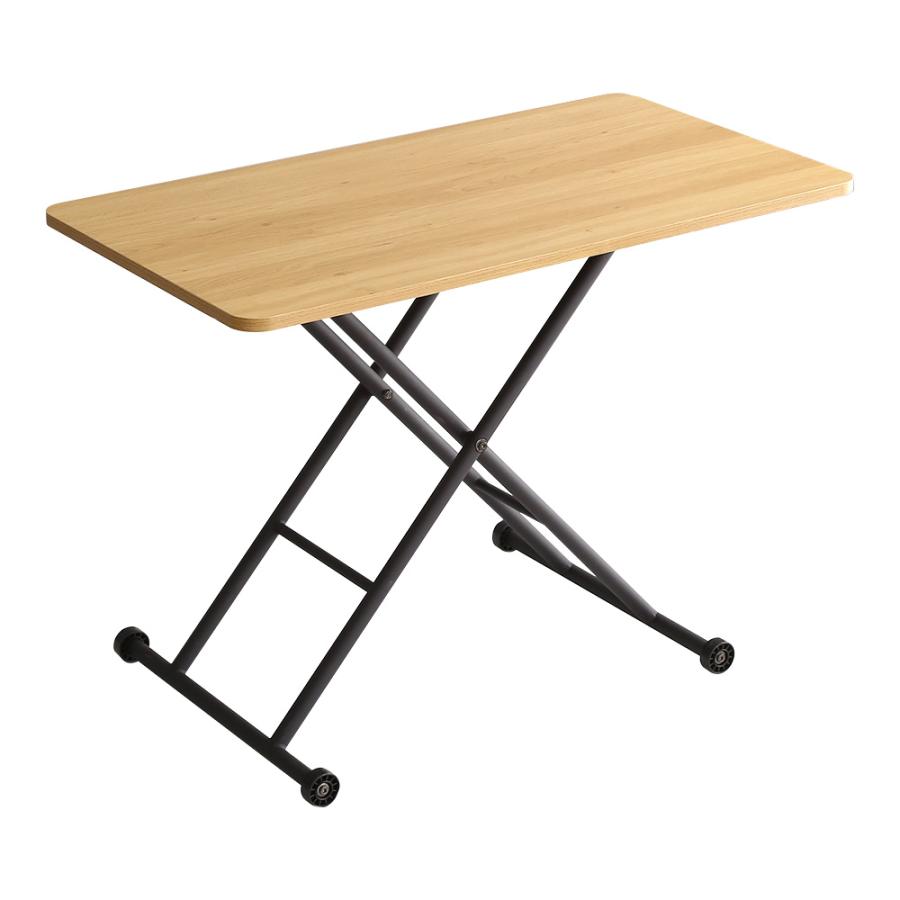 ホームテイスト テーブル 折りたたみ式 無段階 ガス圧 昇降テーブル