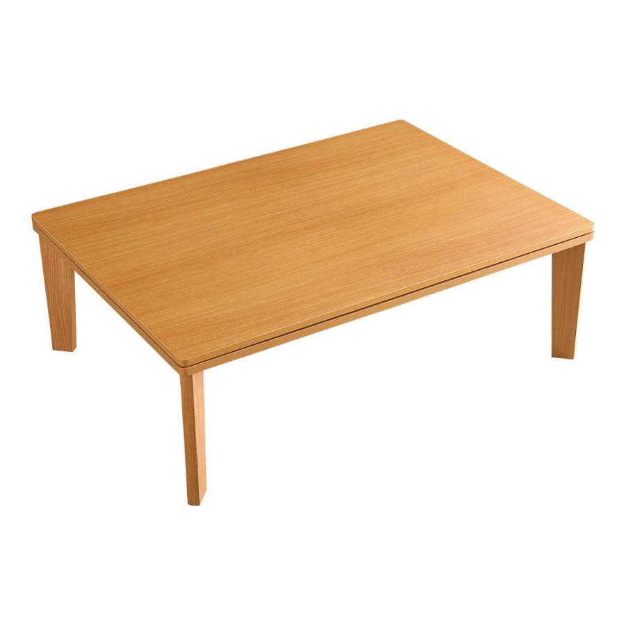 こたつ テーブル 机 木目調 カジュアル リバーシブル ブラウン 茶色 ベージュ リビング シンプル おしゃれ 四角 105cm×75cm幅 長方形 単品｜apudeshop｜03