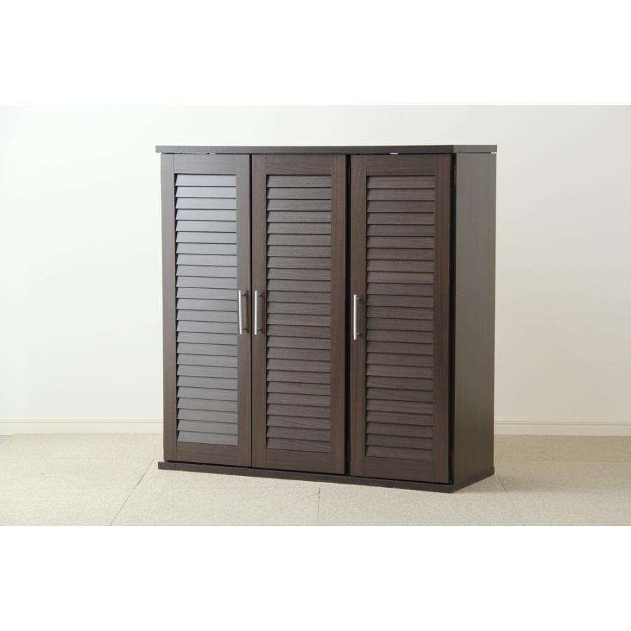 通気性抜群！ルーバー式シューズボックス【幅90cm】（下駄箱・玄関収納） 通気性抜群！ルーバー式シューズボックス【幅90cm】（下駄箱