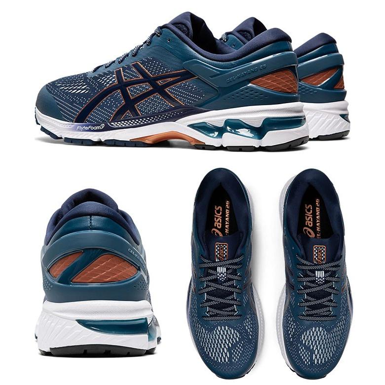 ランニングシューズ メンズ スニーカー アシックス asics ゲルカヤノ GEL-KAYANO 26 エクストラワイド/マラソン 完走−サブ5 男性用 幅広 レース/1011A536｜apworld｜04