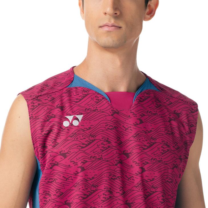 YONEX バドミントン シャツ スリーブレス ブラック/レッド日本モデル　廃盤 ヨネックス バドミントン ノースリーブ ゲームシャツ YONEX(ヨネックス