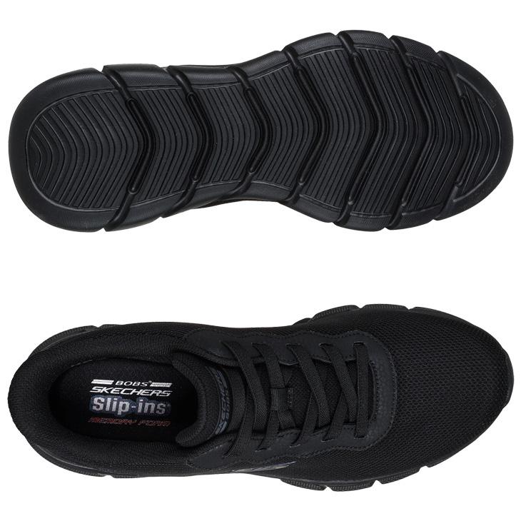ブラック スエード メッシュ スニーカー SKECHERS（スケッチャーズ） スリップインズ メンズ スニーカー