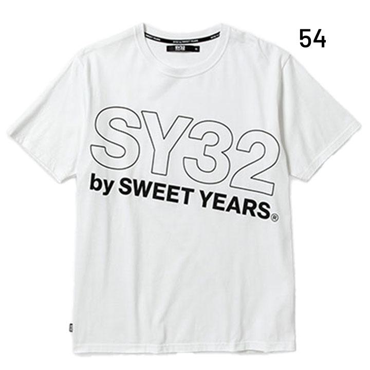 半袖 Tシャツ メンズ SY32 by SWEET YEARS スウィートイヤーズ SLASH BIG LOGO TEE スポーツウェア カジュアル 男性 プリントT ビッグロゴ トップス/13033J｜apworld｜04