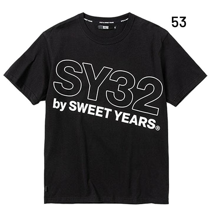 SY32 by SWEET YEARS 半袖シャツ 黒 Mサイズ 半袖 Tシャツ メンズ SY32 by SWEET YEARS スウィートイヤーズ SLASH