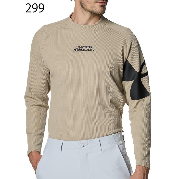 UNDER ARMOUR ゴルフ用モックネックシャツ XL ワッフル素材 UNDER ARMOUR（アンダーアーマー） ゴルフシャツ メンズ ゴルフウェア
