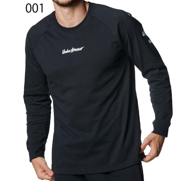 アンダーアーマー 長袖 Tシャツ メンズ UNDER ARMOUR トレーニング フィットネス メンズウェア 吸汗速乾 ブラック ホワイト 黒 白 クルーネック /1381359｜apworld｜02