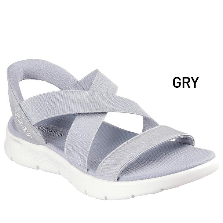 スケッチャーズ レディース サンダル スリップインズ SKECHERS GO WALK FLEX SANDAL-GLIMMER UP クロスベルト ハンズフリー スリッポン 女性用 /141489の画像