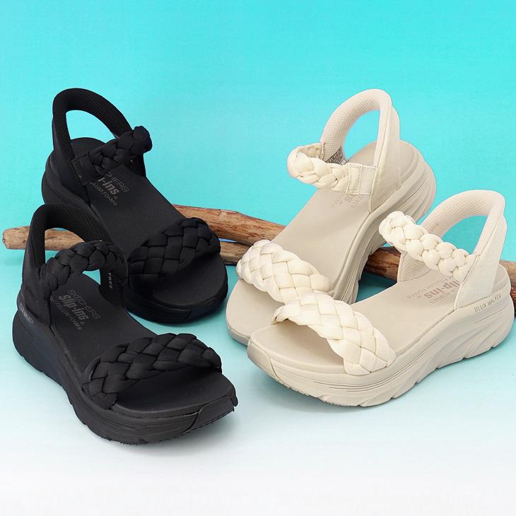 スケッチャーズ スリップインズ サンダル レディース SKECHERS Slip-ins D'LUX WALKER SANDAL-DAILY TWI 厚底 手を使わずに履ける ハンズフリー /163589の画像