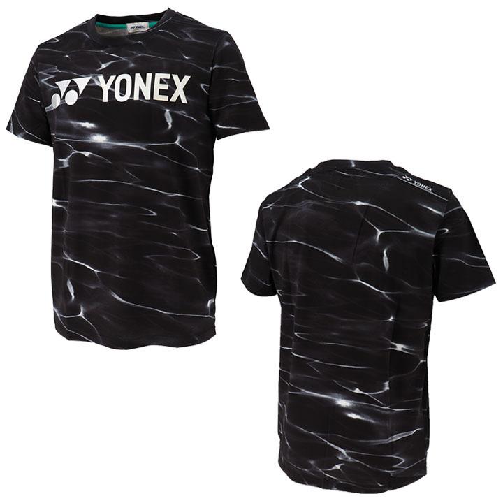 【代表支給品】YONEX バドミントン Tシャツ 黒 YONEX 半袖 Tシャツ メンズ レディース ヨネックス ユニTシャツ