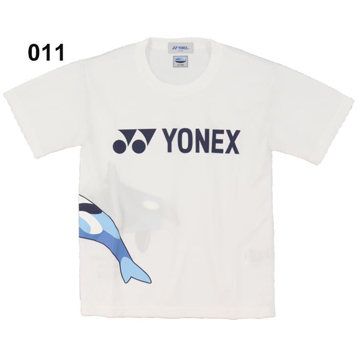 YONEX スポーツウェア 半袖 Tシャツ ホワイト ブルー YONEX（ヨネックス） ジュニア 半袖 ドライTシャツ キッズ 120-140cm