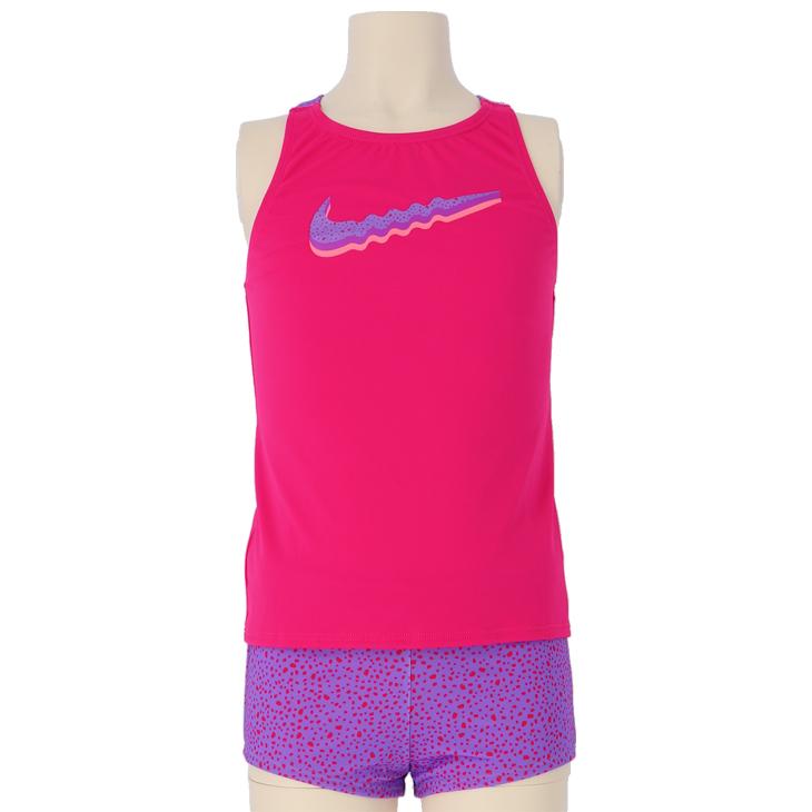 スイムウェア キッズ 女の子 水着 130 160cm ジュニア ナイキ Nike ウォータードッツ クロスバック タンキニセット 子供用 プール 海水浴 ビーチ 615 Apworld 通販 Paypayモール