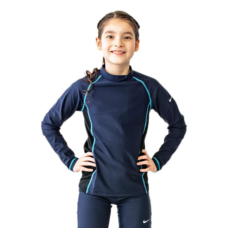 NIKE（ナイキ） キッズ ラッシュガード 長袖 ジュニア 女の子 NIKE 