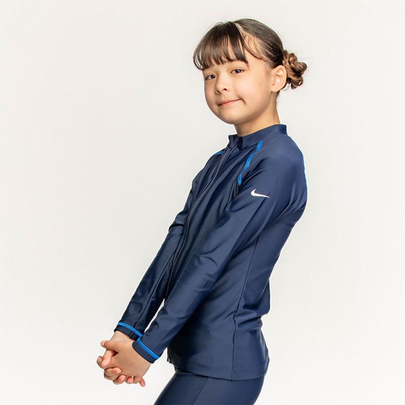NIKE（ナイキ） ラッシュガード キッズ 女の子 長袖 ジップアップ 水着