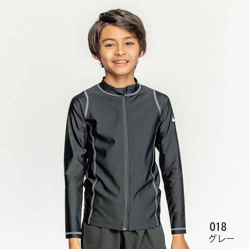 NIKE ナイキ ラッシュガード 長袖 ジップアップ キッズ 水着
