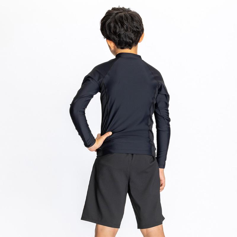 ナイキ スクール水着 キッズ ジュニア 男の子 女の子 NIKE SWIM 長袖ショーツセット セパレート水着 ジェンダーレス 子ども 150cm 160cm /1991112【返品不可】の画像