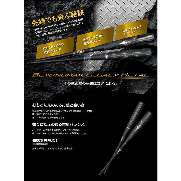 MIZUNO（ミズノ） 野球バット 軟式用 金属製 83cm 84cm 一般 大人