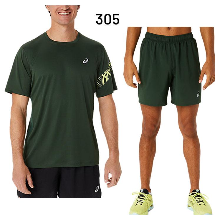 アシックス ランニングウェア 上下 メンズ asics 半袖Tシャツ ハーフパンツ セットアップ 男性用 陸上 マラソン ジョギング トレーニング /2011C836-2011C835-｜apworld｜03