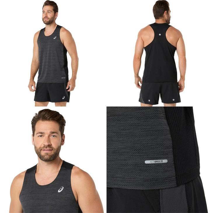 アシックス ランニングウェア シャツ メンズ 海外サイズ S-XLサイズ asics ROAD ランニングシングレット 男性 マラソン レース トレラン 陸上 /2011D478 | ASICS | 09