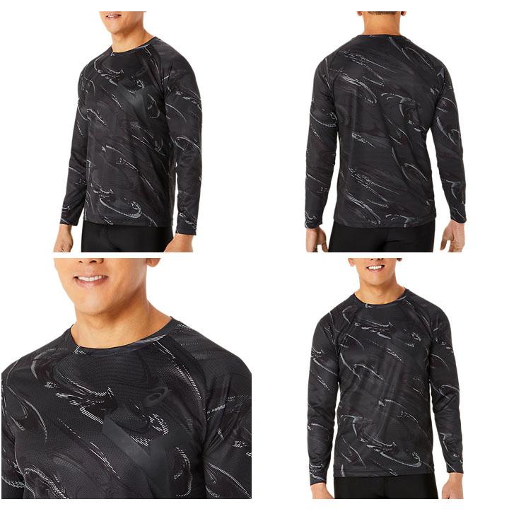ASICS（アシックス） メンズ asics A-I-M ドライ 長袖 Tシャツ 総柄
