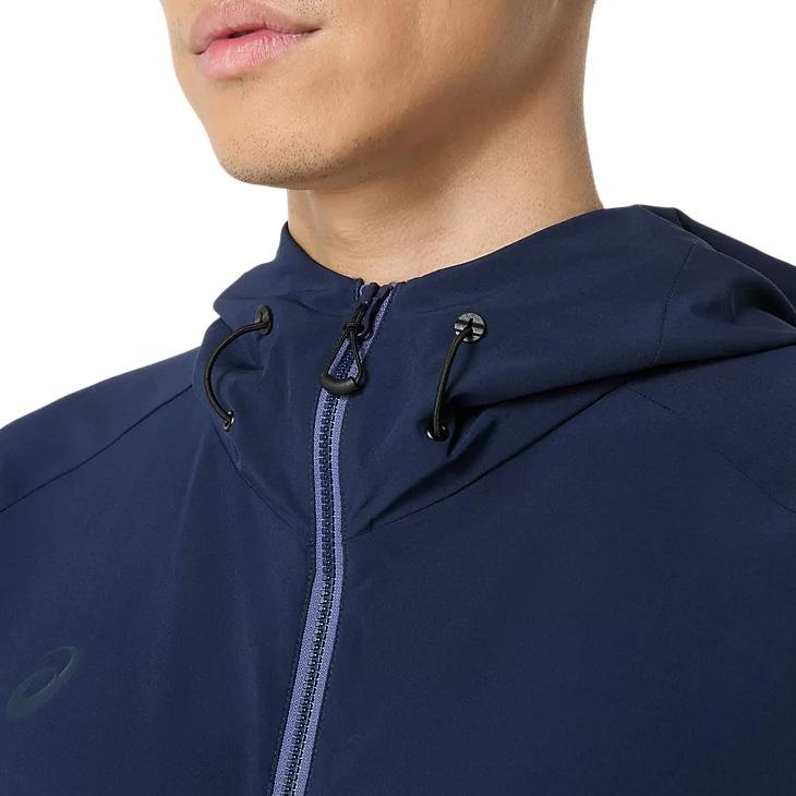 アシックス トレーニングウェア メンズ 上下 asics はっ水 ストレッチ ウーブン 長袖ジャケット ロングパンツ セットアップ スポーツウェア /2031F167-2031F168の画像