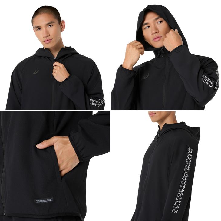 アシックス トレーニングジャケット メンズ レディース M-2XLサイズ 長袖 薄手 クロスジャージ asics ドライクロスフーディー 吸汗速乾  UVケア /2033C021 | ASICS | 12