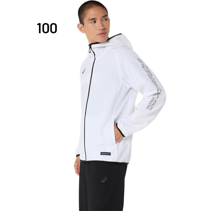 アシックス トレーニングジャケット メンズ レディース M-2XLサイズ 長袖 薄手 クロスジャージ asics ドライクロスフーディー 吸汗速乾  UVケア /2033C021 | ASICS | 02