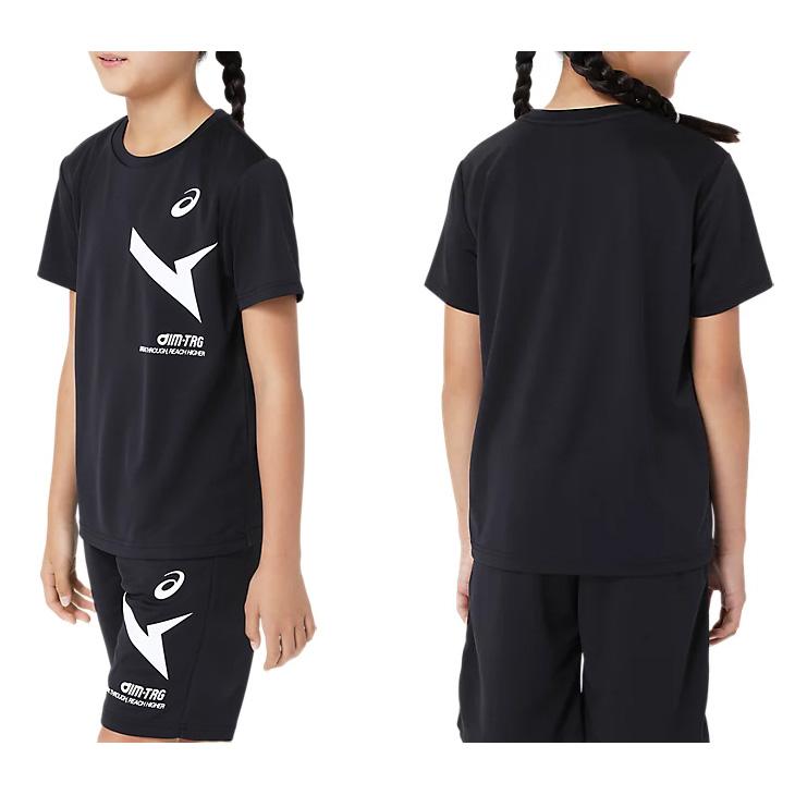 アシックス キッズ 半袖Tシャツ ハーフパンツ 上下 130-160cm 子供服 asics ジュニア A-I-M ドライ トレーニングウェア セットアップ /2034A885-2034A886｜apworld｜06