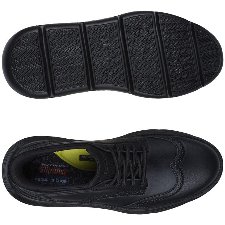 PARASHOE 本革 内羽根セミブローグ ビジネスシューズ 黒（ブラック