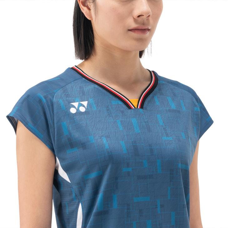 美品　YONEX バドミントンゲームシャツ　レディースO YONEX（ヨネックス） レディース ゲームシャツ（フィットシャツ）YONEX