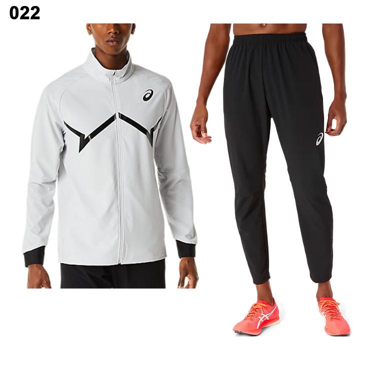ASICS グレー セットアップ　ランニングジャージ　テック ASICS（アシックス） トレーニングウェア 上下 ジャージ メンズ