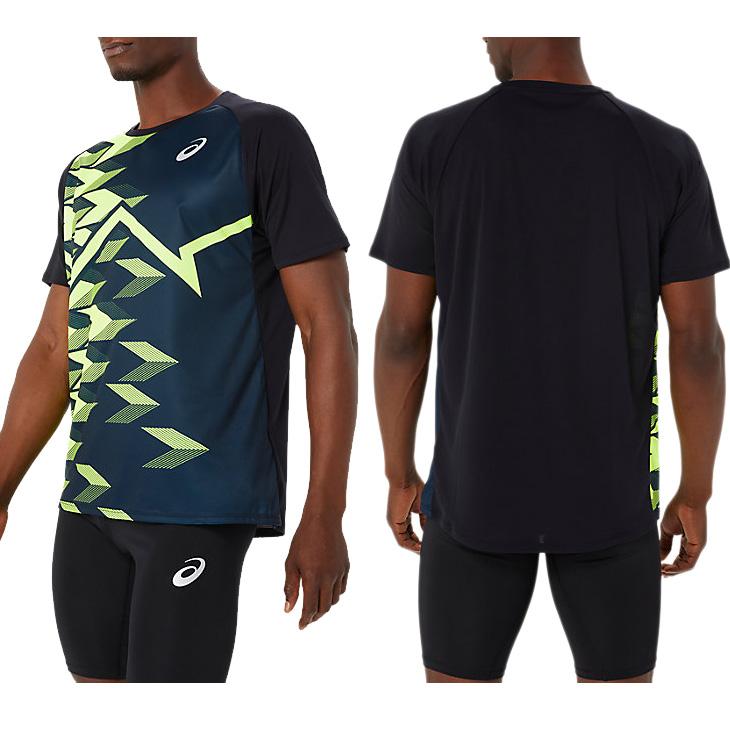 アシックス 半袖 Tシャツ メンズ asics TRACKELITE クール半袖シャツ 陸上競技 トレーニング ランニング マラソン トラック競技 スポーツウェア /2091A666｜apworld｜05