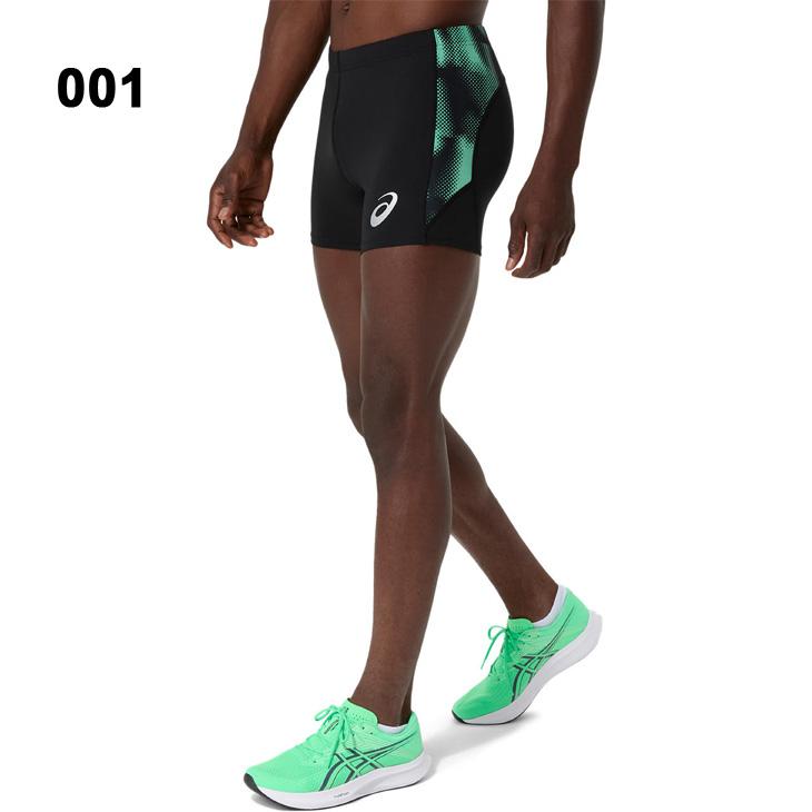 アシックス メンズ 陸上競技 asics トラックグラフィックショートタイツ 吸汗速乾 ドライ ストレッチ 陸上スパッツ トラック競技 練習 部活 /2091A830 | ASICS | 01