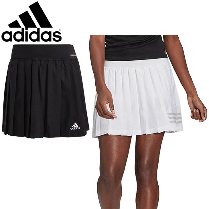 テニスウェア スコート レディース アディダス Adidas クラブ テニス プリーツスカート インナータイツ付 スポーツウェア 女性 黒 ブラック 白 225 取寄 Apworld 通販 Paypayモール