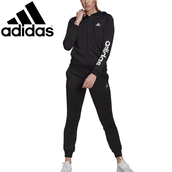 フィットネスウェア 上下セット レディース アディダス adidas W ESS スウェットトラックスーツ/スポーツウェア セットアップ ジャケット /28860｜apworld