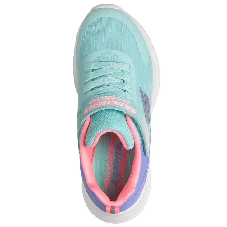スケッチャーズ 光る靴 LED キッズ ジュニア スニーカー 女の子 SKECHERS Sライツ GLIDE-STEP LIGHTS 子供靴 16.5-23cm ゴム紐 面ファスナー 女児 /303730Lの画像
