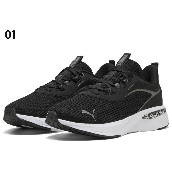 プーマ レディース スニーカー PUMA SOFTRIDE チャーム アニマル 女性 レパード柄 ヒョウ柄 レディースシューズ 運動靴 ランニング ジョギング /312967 | PUMA | 01